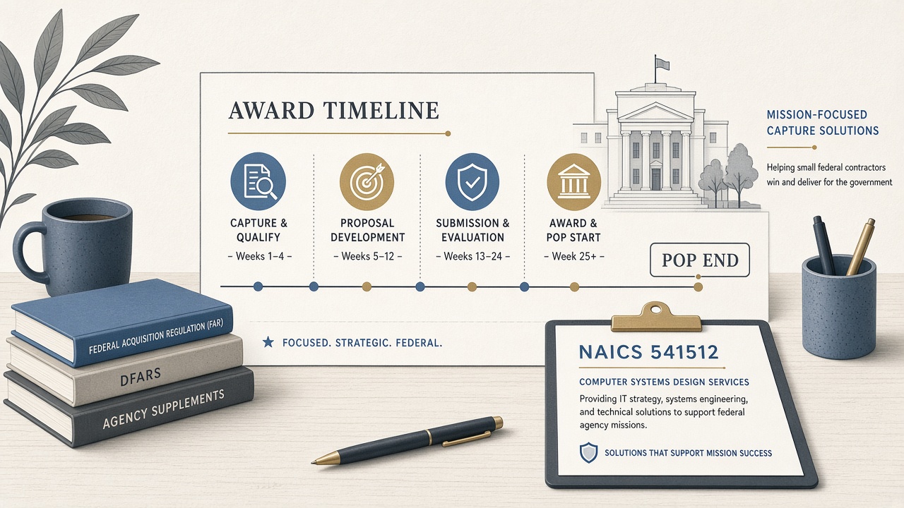 Federal Recompete Radar — federal capture timing illustration